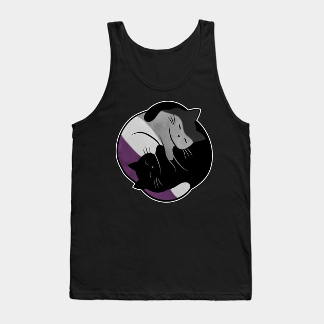 Asexual Eternal Yin Yang Cat Tank Top by Psitta